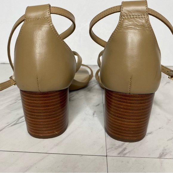 Michael Kors Serena Tan Leather Heeled Sandal 7M - Picture 4 of 15
